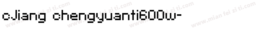 cJiang chengyuanti600w字体转换